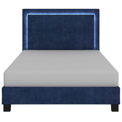 Lumina Platform Bed with LED Light in Blue or Grey (clearance King))