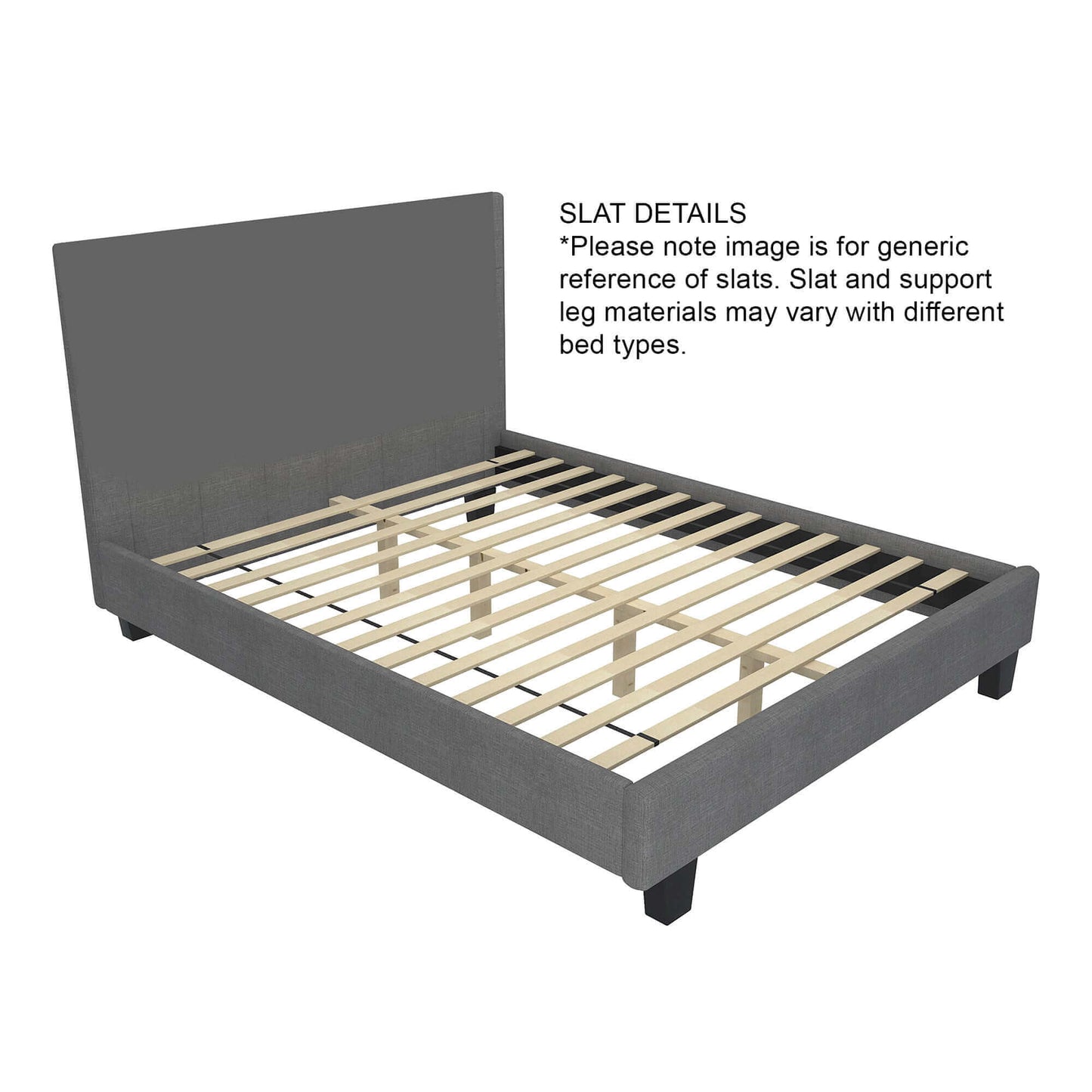 Lumina Platform Bed with LED Light in Blue or Grey (clearance King))