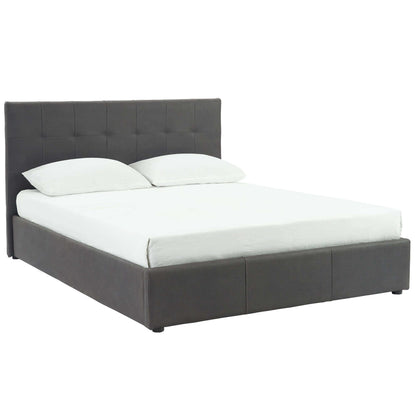 Extara Platform Bed w/Storage in Grey