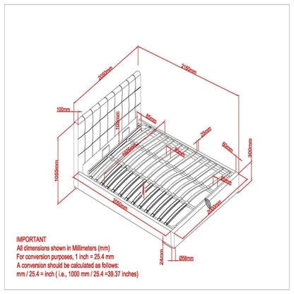 Extara Platform Bed w/Storage in Grey