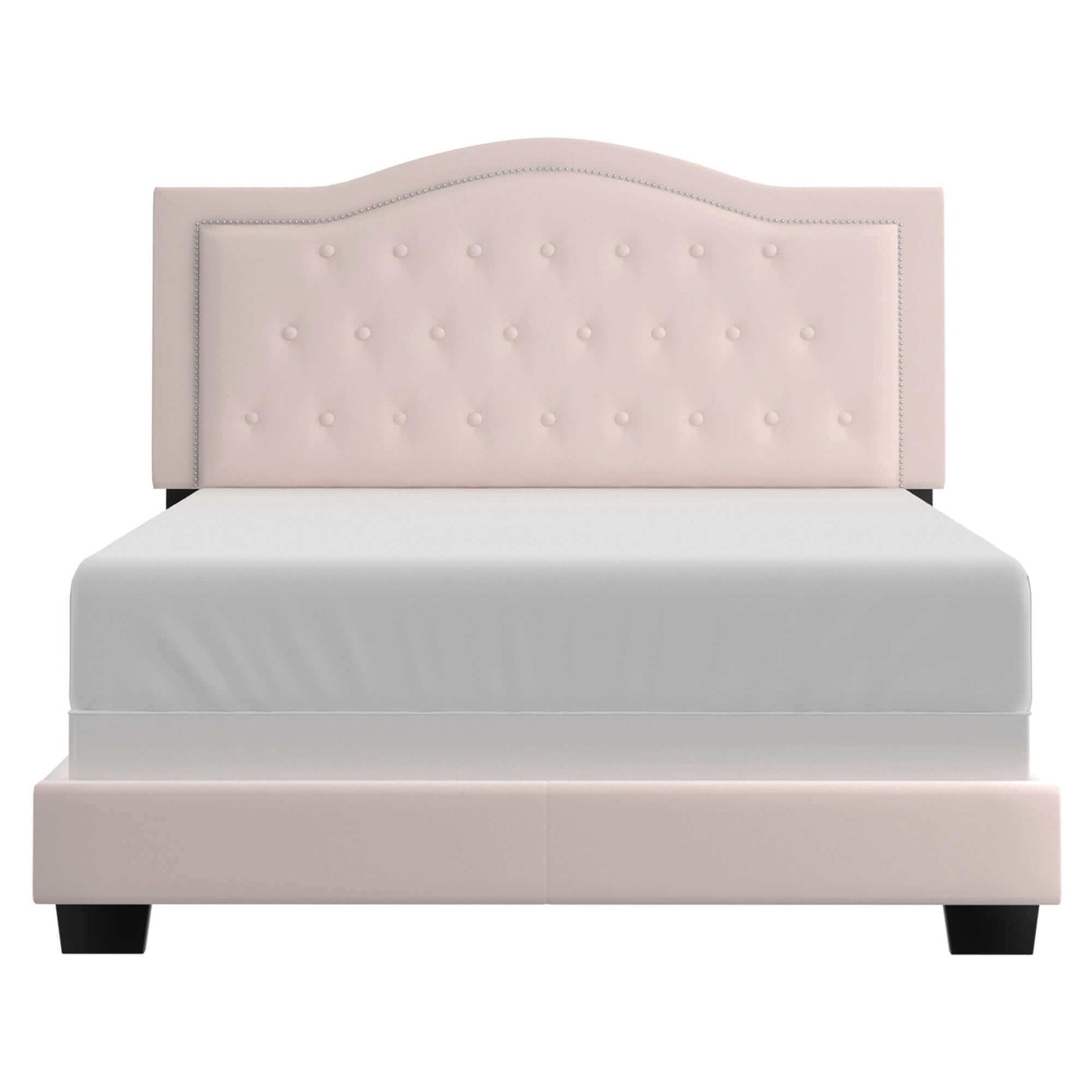 Pixie Queen Bed in Blush Pink, Blue or Light Grey