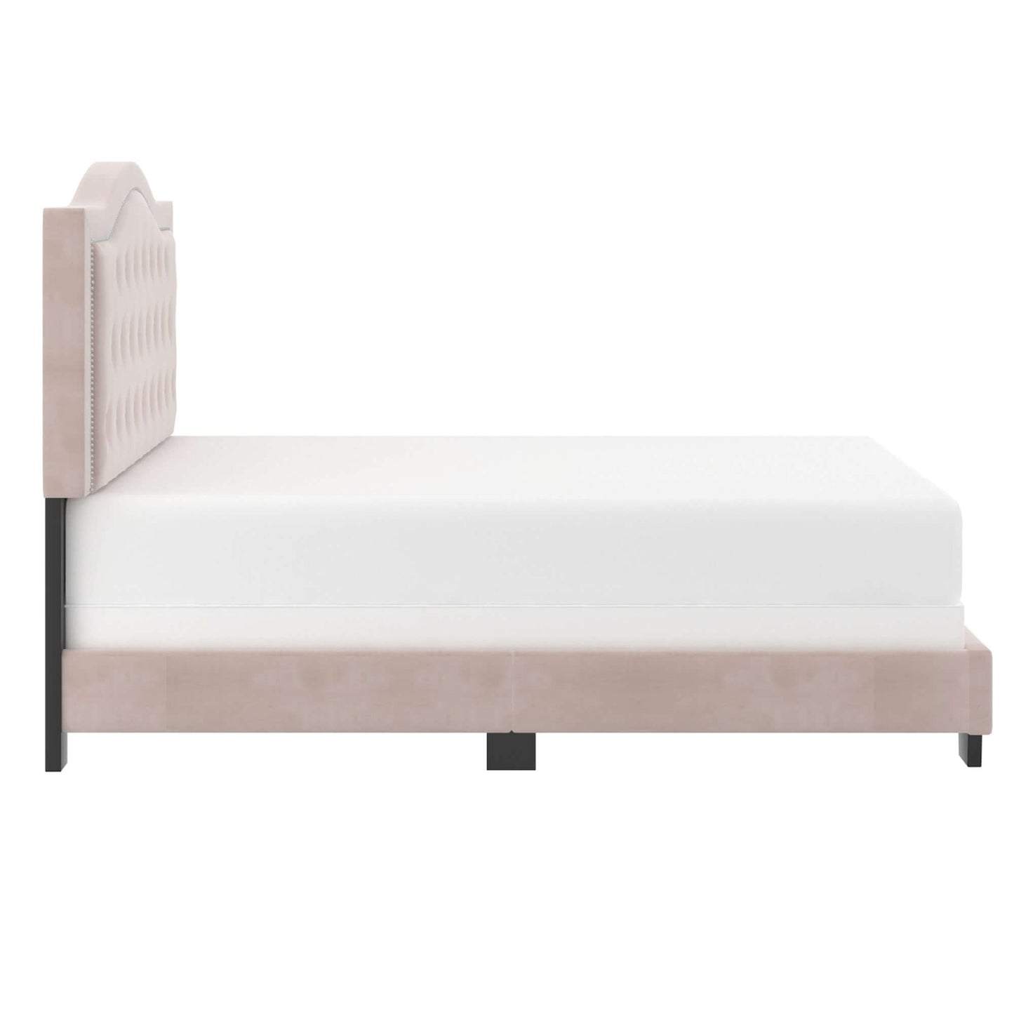 Pixie Queen Bed in Blush Pink, Blue or Light Grey