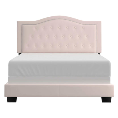 Pixie Queen Bed in Blush Pink, Blue or Light Grey