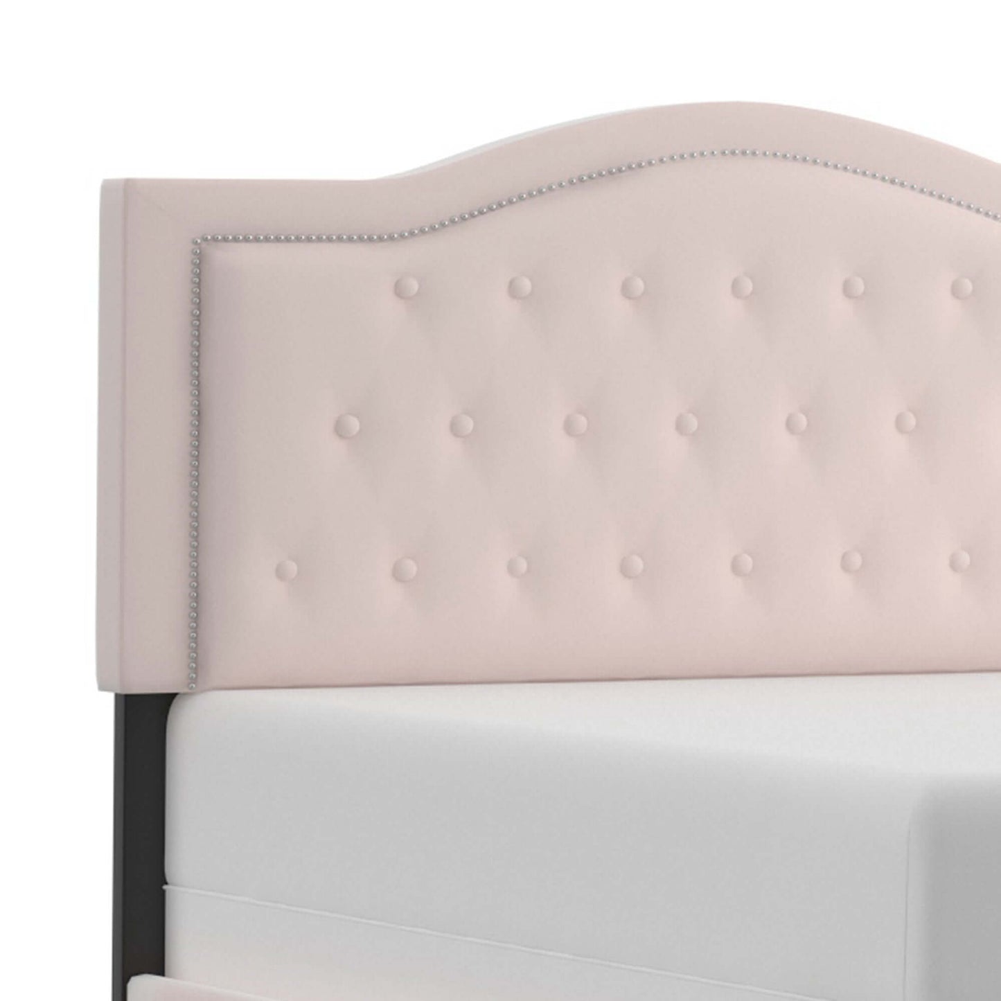 Pixie Queen Bed in Blush Pink, Blue or Light Grey