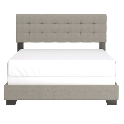 Exton Queen Bed in Charcoal or Light Grey Fabric