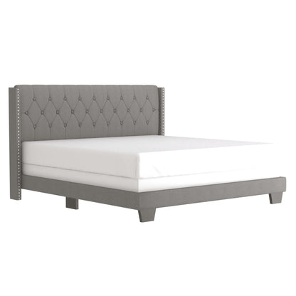 Gunner Bed in Light Grey or Blue Fabric