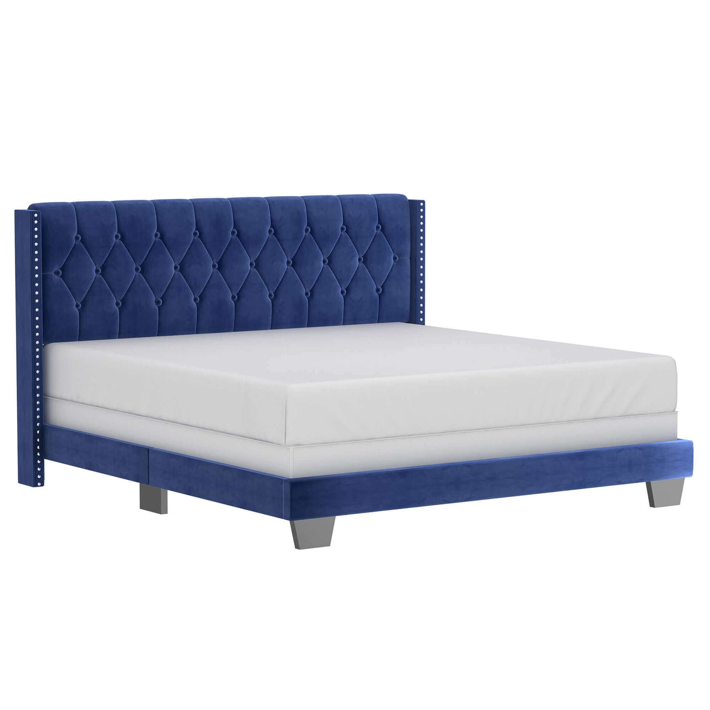 Gunner Bed in Light Grey or Blue Fabric