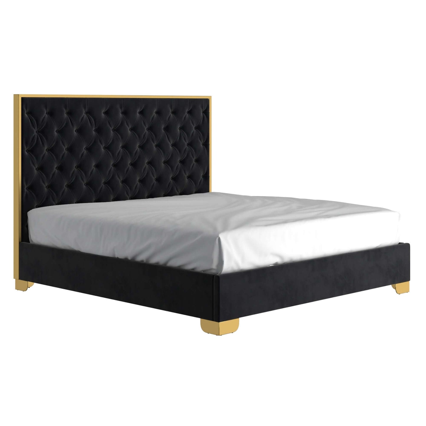 Lucille Bed in Black and Gold or Grey and Silver