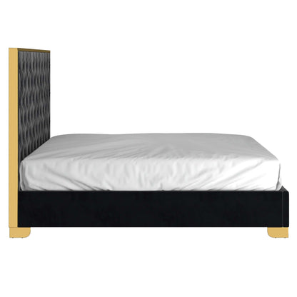 Lucille Bed in Black and Gold or Grey and Silver