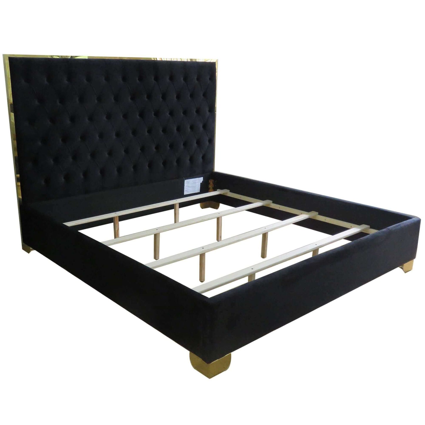 Lucille Bed in Black and Gold or Grey and Silver