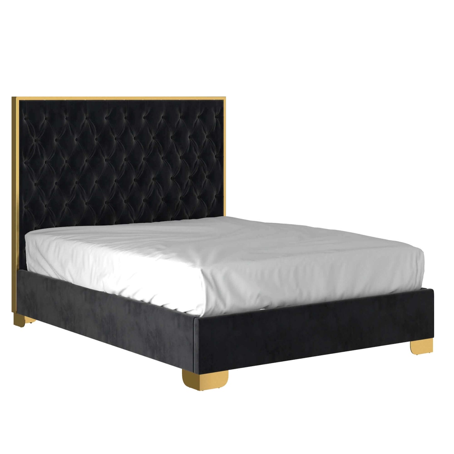 Lucille Bed in Black and Gold or Grey and Silver