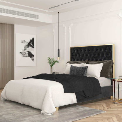 Lucille Bed in Black and Gold or Grey and Silver