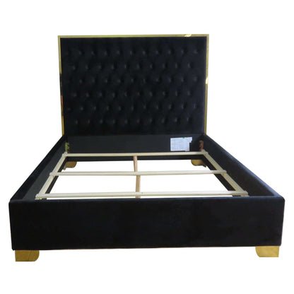 Lucille Bed in Black and Gold or Grey and Silver