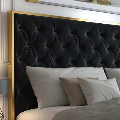 Lucille Bed in Black and Gold or Grey and Silver