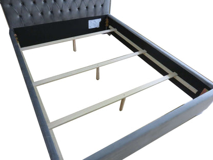 Lucille Bed in Black and Gold or Grey and Silver