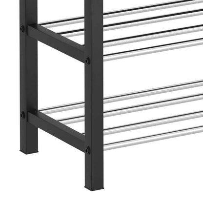 Foster 2-tier Bench in Black and Chrome