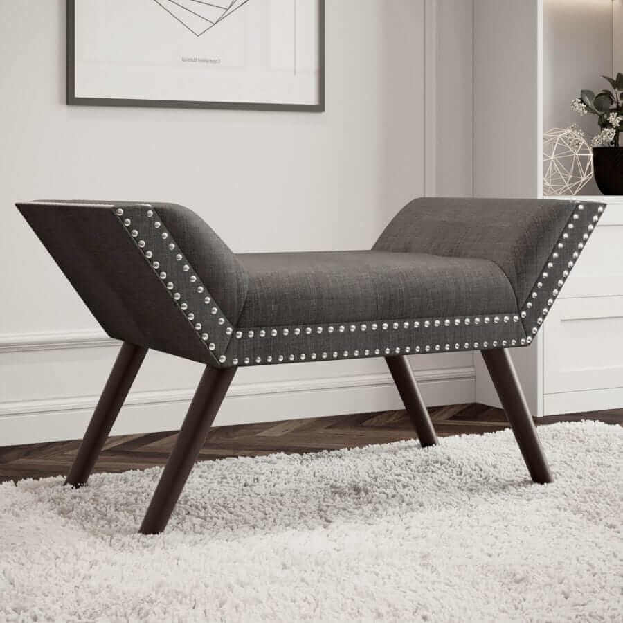 Lana Bench in Grey and Black