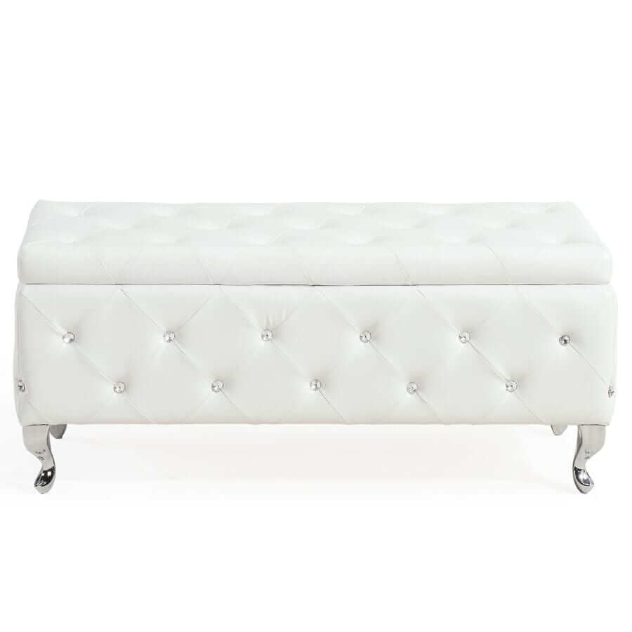 !nspire - Monique Storage Ottoman - 402-130SM-WT