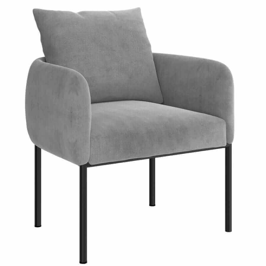 Petrie Accent Chair in Grey and Black (clearance)