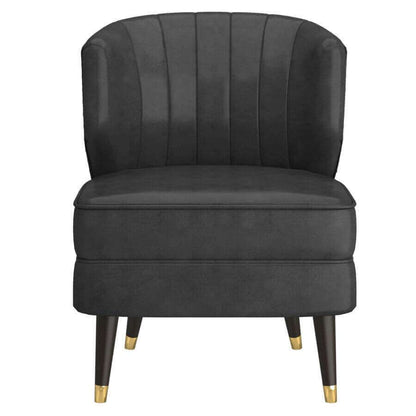 Kyrie Accent Chair in Grey and Espresso