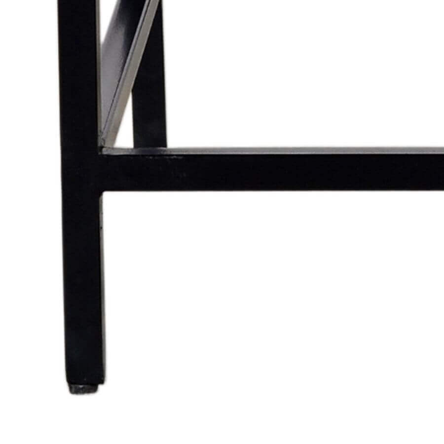 Ojas Accent Table in Natural Burnt and Black