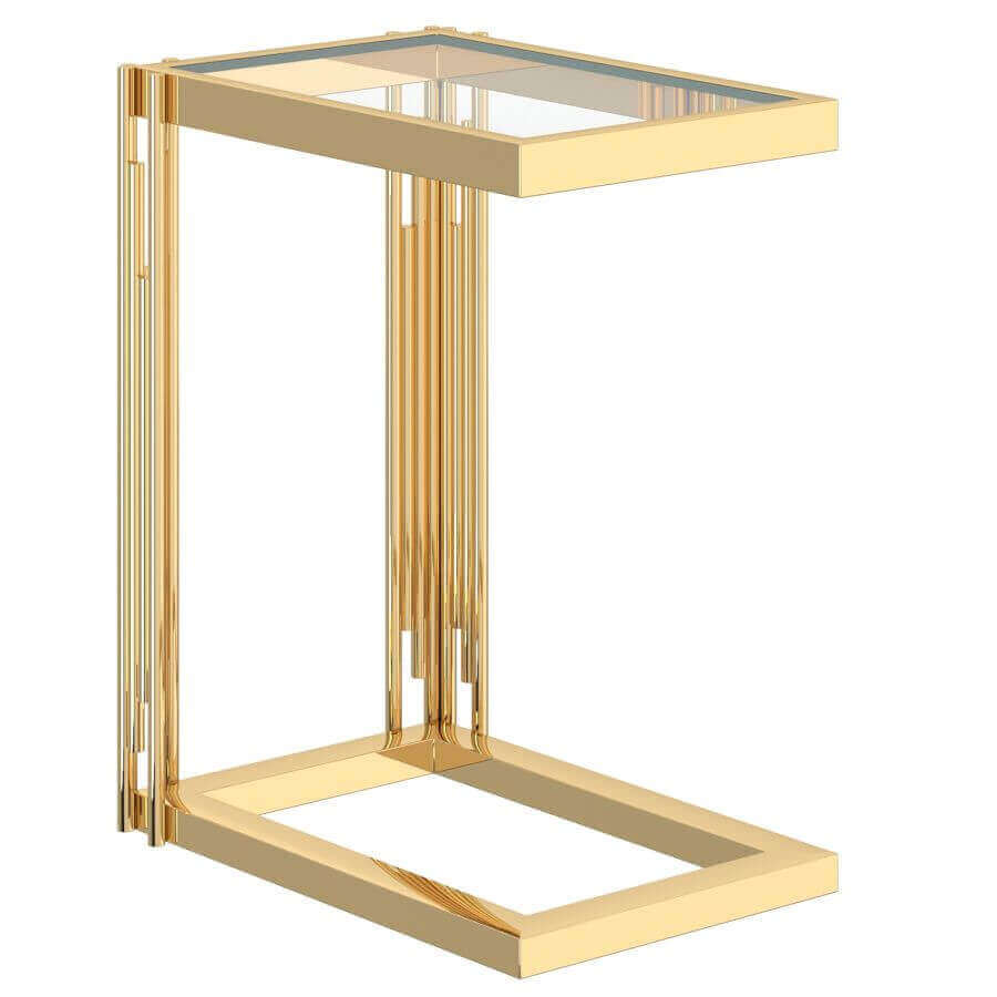 Estrel Small Accent Table in Gold or Silver