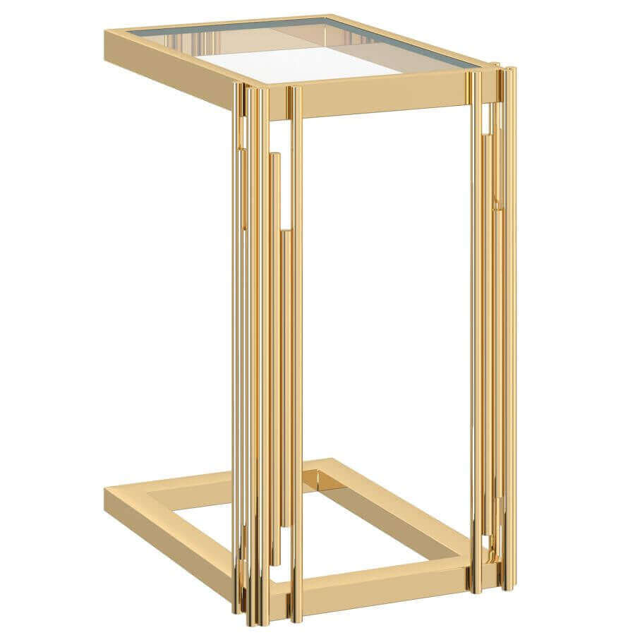 Estrel Small Accent Table in Gold or Silver