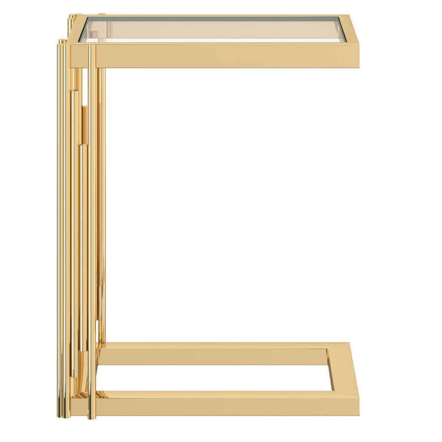 Estrel Small Accent Table in Gold or Silver