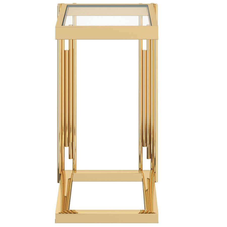 Estrel Small Accent Table in Gold or Silver