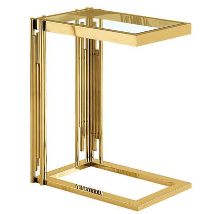 Estrel Small Accent Table in Gold or Silver