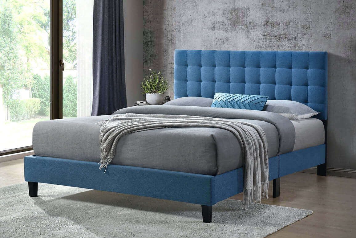 Washington Queen Bed in Beige, Blue or Grey