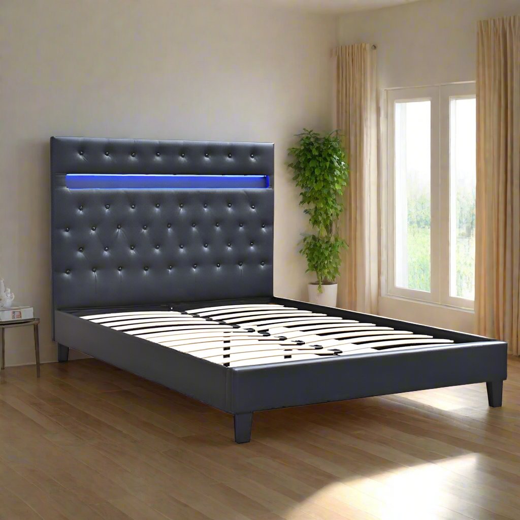 Otis King or Queen Bed in Black or White