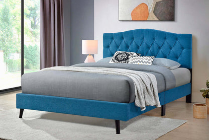 Sarah Queen Bed in Beige, Blue or Grey