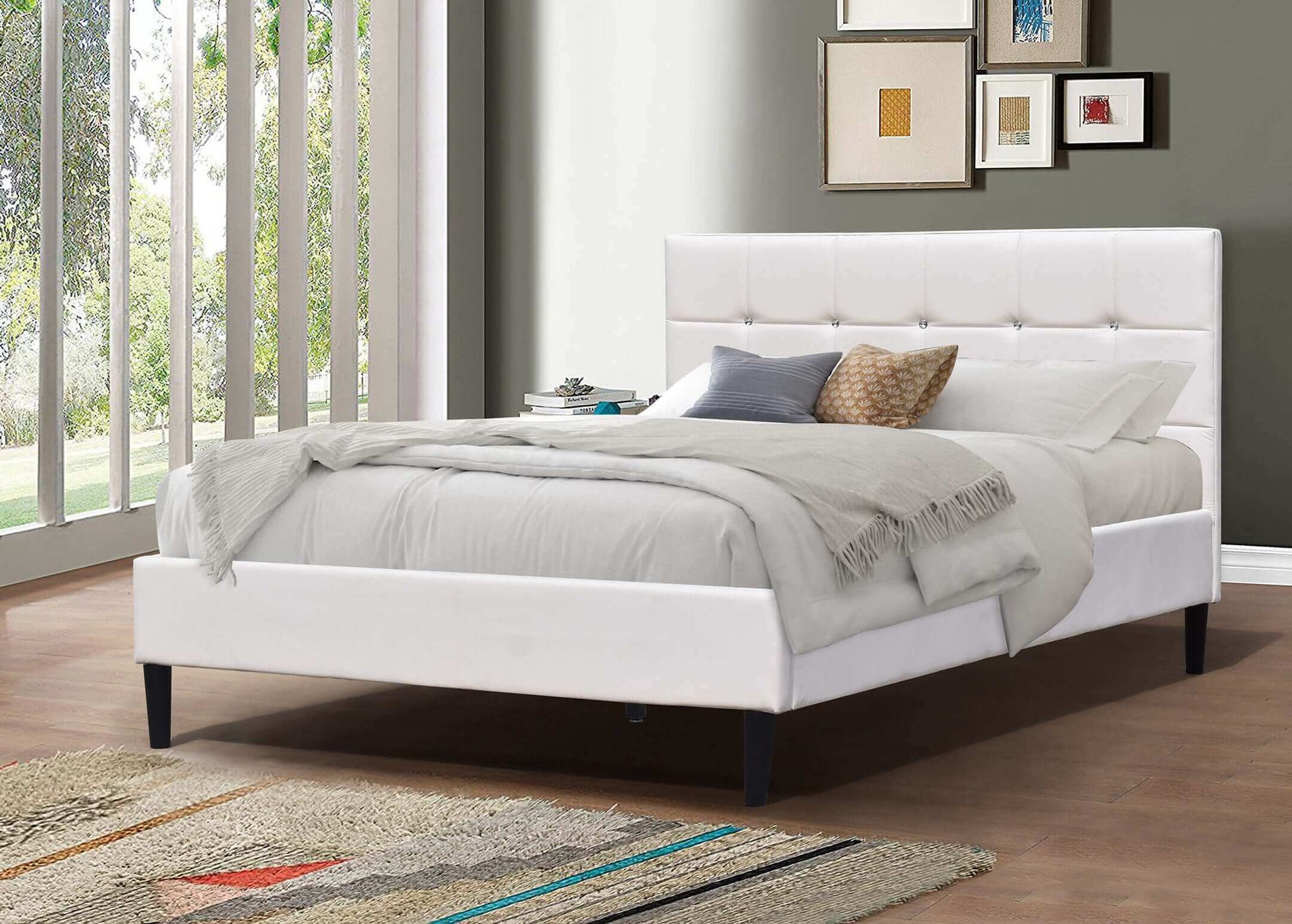 Orlando Black Queen Size or White Double Size Bed