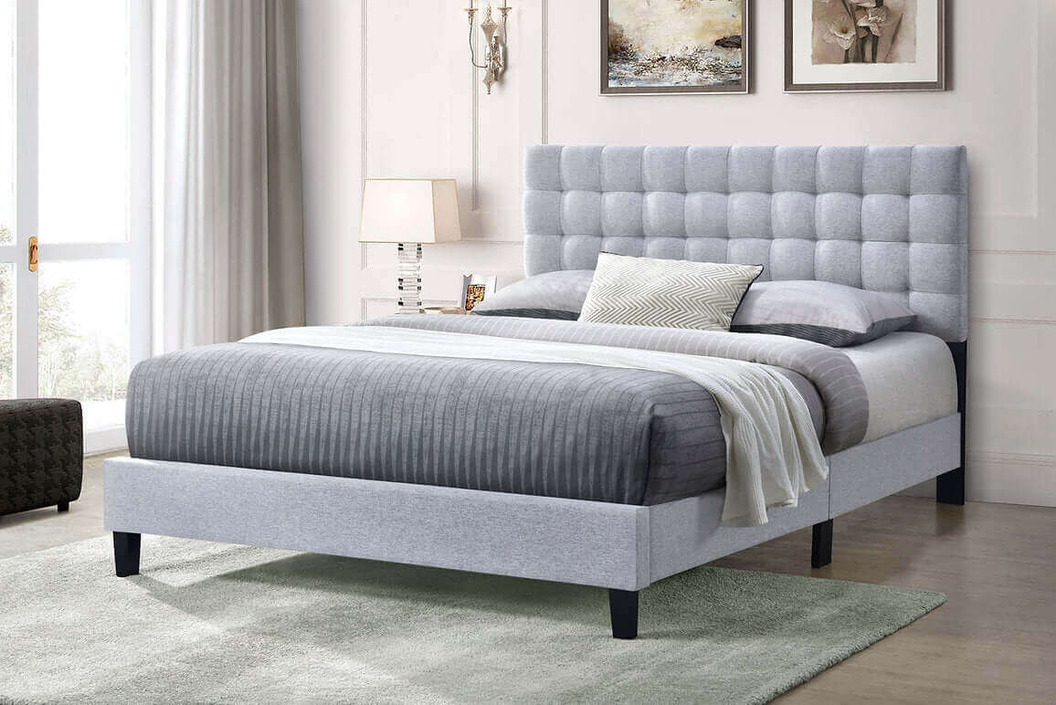 Washington Queen Bed in Beige, Blue or Grey