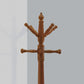 Monarch Specialties - Transitional Traditional 11 Hook Solid Wood Coat Rack in Oak Finish - I 2012