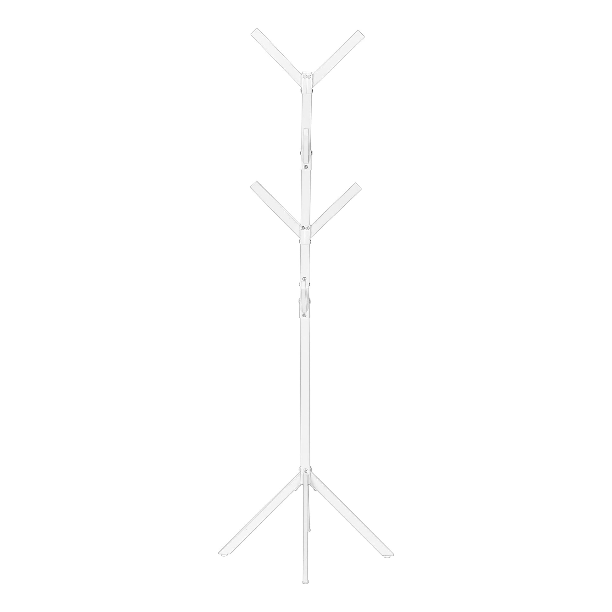 Monarch Specialties - Metal 4-Teir 8 Hook Coat Rack in White Finish - I 2059