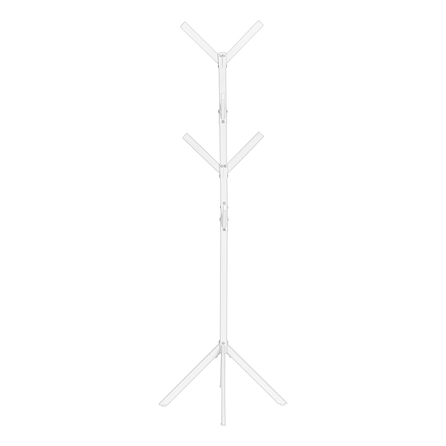Monarch Specialties - Metal 4-Teir 8 Hook Coat Rack in White Finish - I 2059