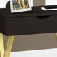 Monarch Specialties - Modern Nightstand in Espresso Finish with Gold Metal Frame - I 3261