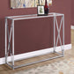Monarch Specialties - Modern Sofa Table in Chrome Finish with Tempered Glass Tabletop - I 3442