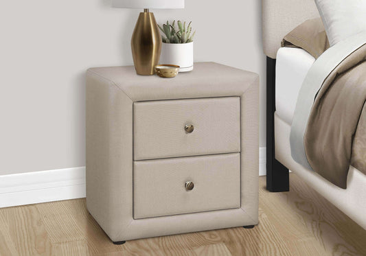 Nightstand - 21"H / Beige Linen