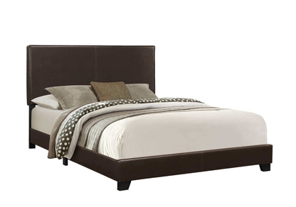 Bed – Twin/ Full / Queen Size / Dark Brown Leather-Look