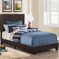 Monarch Specialties - Transitional Upholstered Bed in Dark Brown Leather-Look - I 5910T