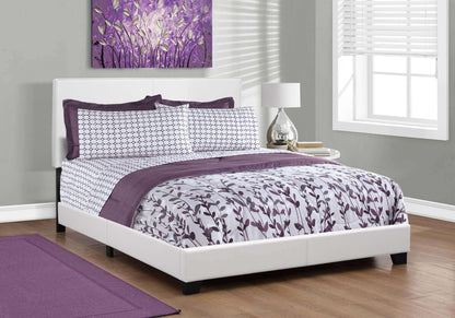 Bed - Twin / Queen Size / White Leather-Look