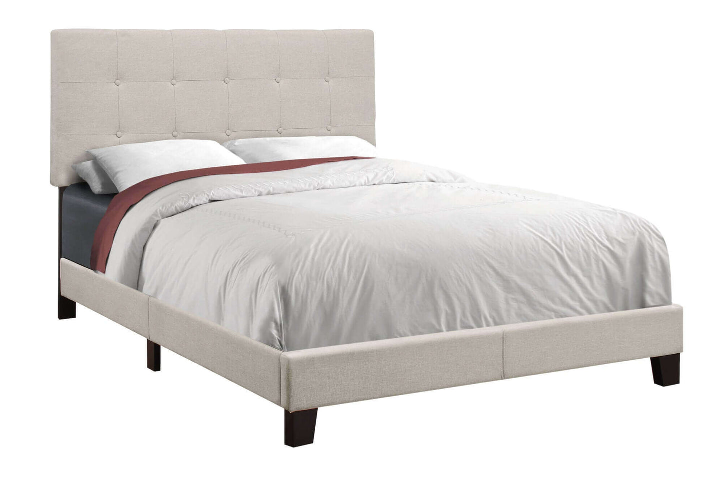 Bed – Twin/ Full / Queen Size / Beige Linen