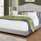 Monarch Specialties - Queen Size Light Grey Velvet Bed with Chrome Trim - I 5967Q