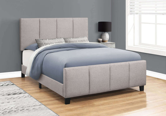 Bed - Queen Size / Grey Linen