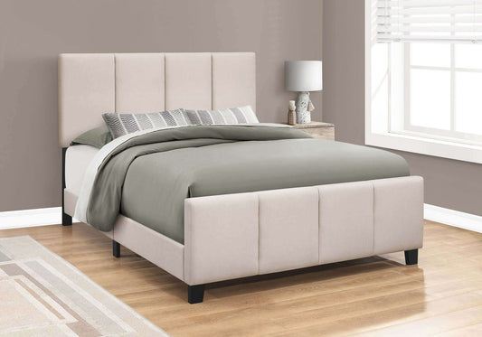 Bed - Queen Size / Beige Linen