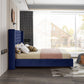 IF 5891 Blue Velvet Fabric Bed