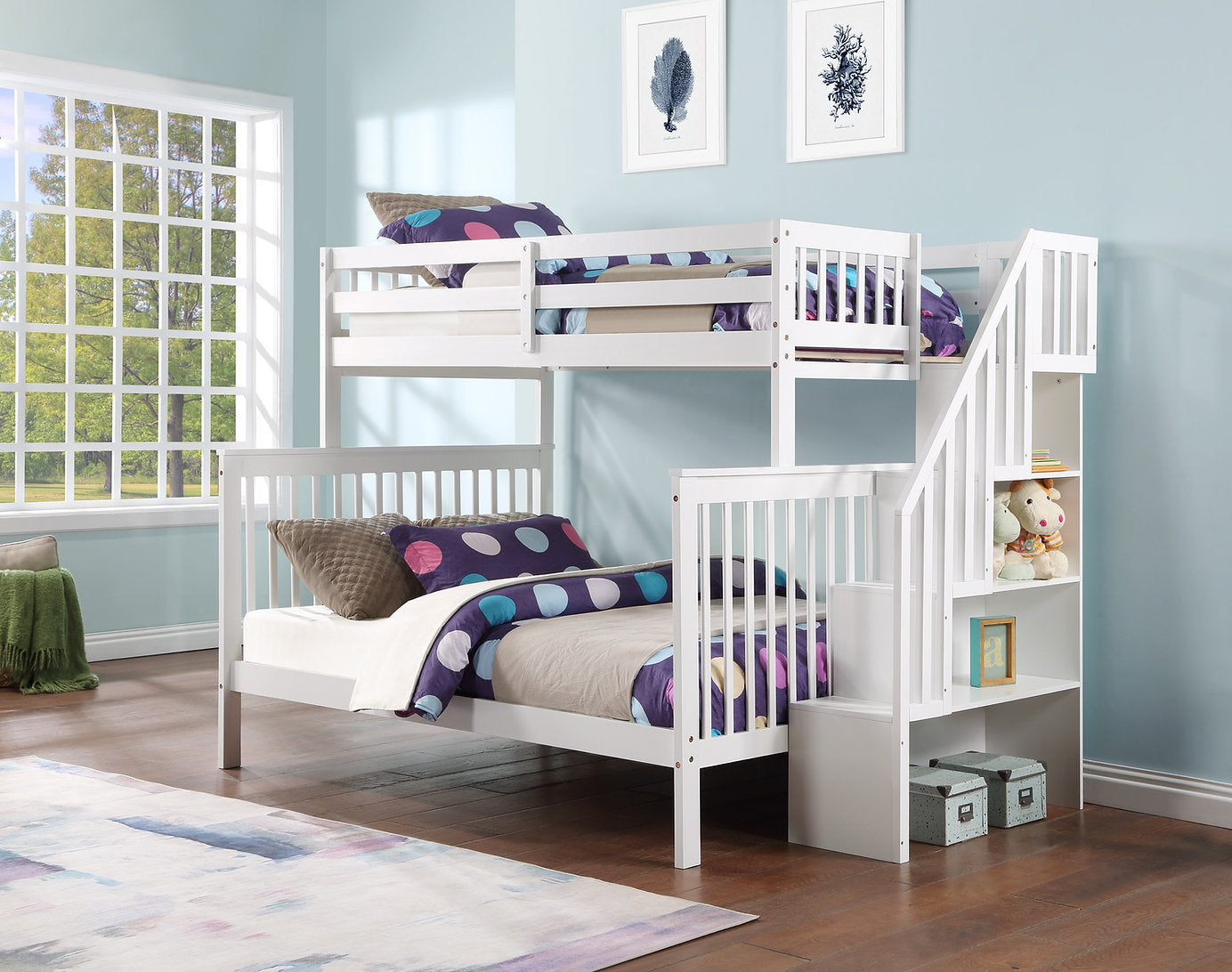 Single/Double Solid Wood Mission Style Bunk Bed